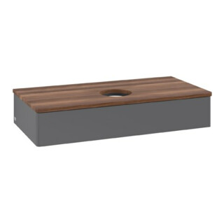 V&B Meuble sous lavabo sans structure de façade Antao 100x19x50cm, WBP blanc, Anthracite m Lac