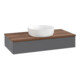 V&B Meuble sous lavabo sans structure de façade Antao 100x19x50cm, WBP blanc, Anthracite m Lac