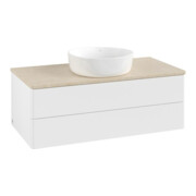 V&B Meuble sous-lavabo sans structure de façade Antao 100x36x50cm, couleur WBP botti, blanc mat Lac