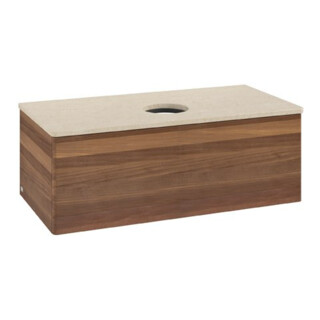 V&B Meuble sous lavabo sans structure de façade Antao 100x36x50cm, couleur WBP botti, noyer blanc