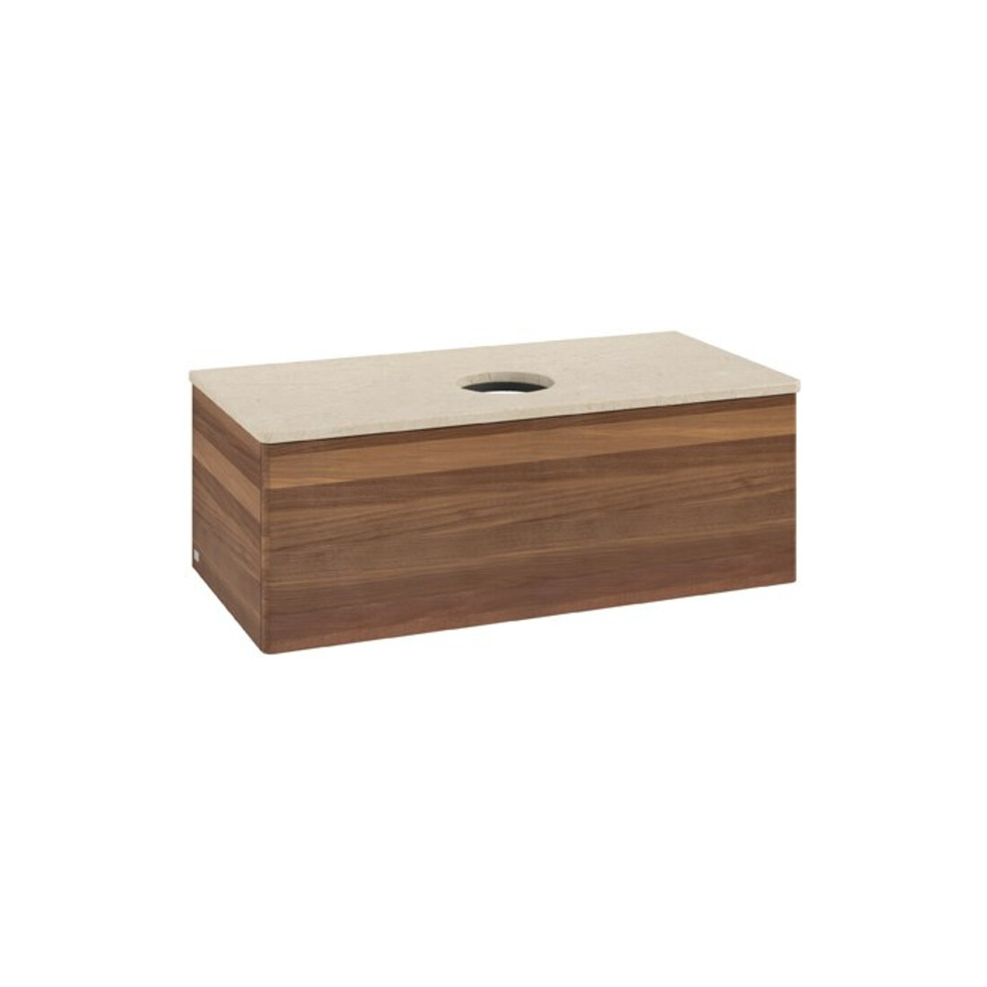 V&B Meuble sous lavabo sans structure de façade Antao 100x36x50cm, couleur WBP botti, noyer blanc