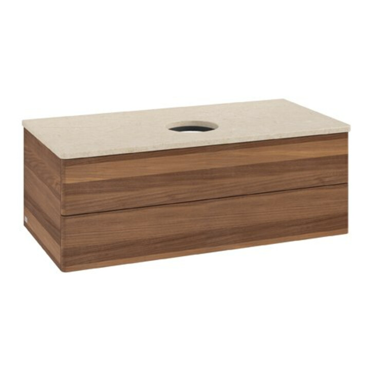 V&B Meuble sous-lavabo sans structure de façade Antao 100x36x50cm, couleur WBP botti., noyer blanc
