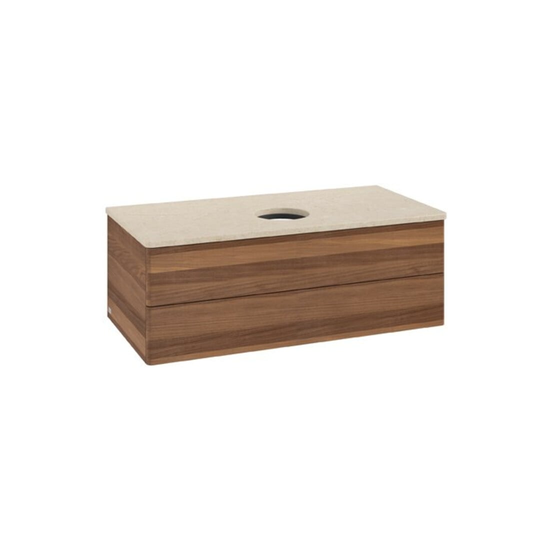 V&B Meuble sous-lavabo sans structure de façade Antao 100x36x50cm, couleur WBP botti., noyer blanc