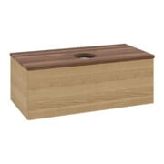 V&B Meuble sous lavabo sans structure de façade Antao 100x36x50cm, couleur WBP chêne miel-3