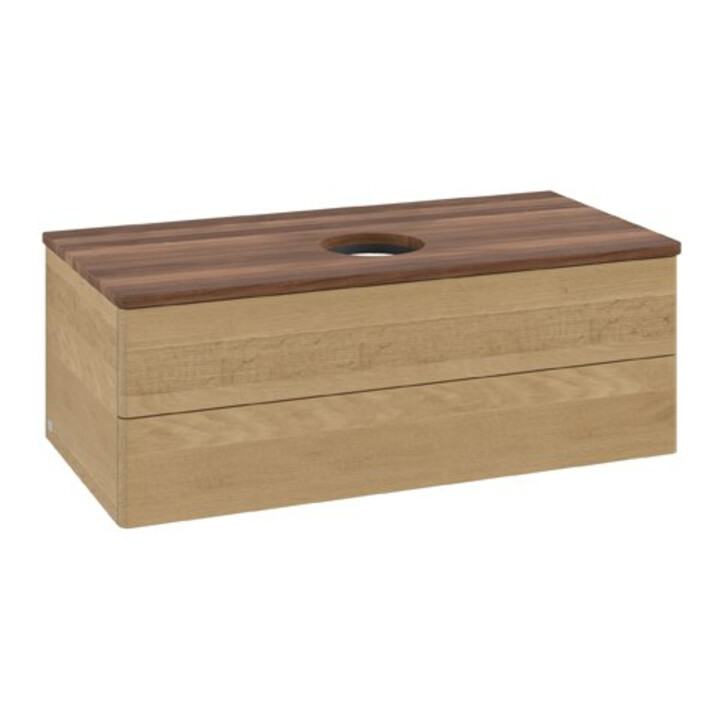 V&B Meuble sous lavabo sans structure de façade Antao 100x36x50cm, couleur WBP chêne miel