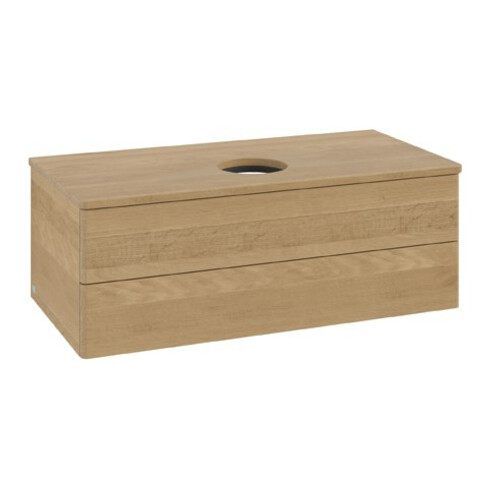 V&B Meuble sous-lavabo sans structure de façade Antao 100x36x50cm, couleur WBP chêne miel Oa, chêne miel