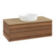 V&B Meuble sous lavabo sans structure de façade Antao 100x36x50cm, couleur WBP hon. Oa, blanc wal-1