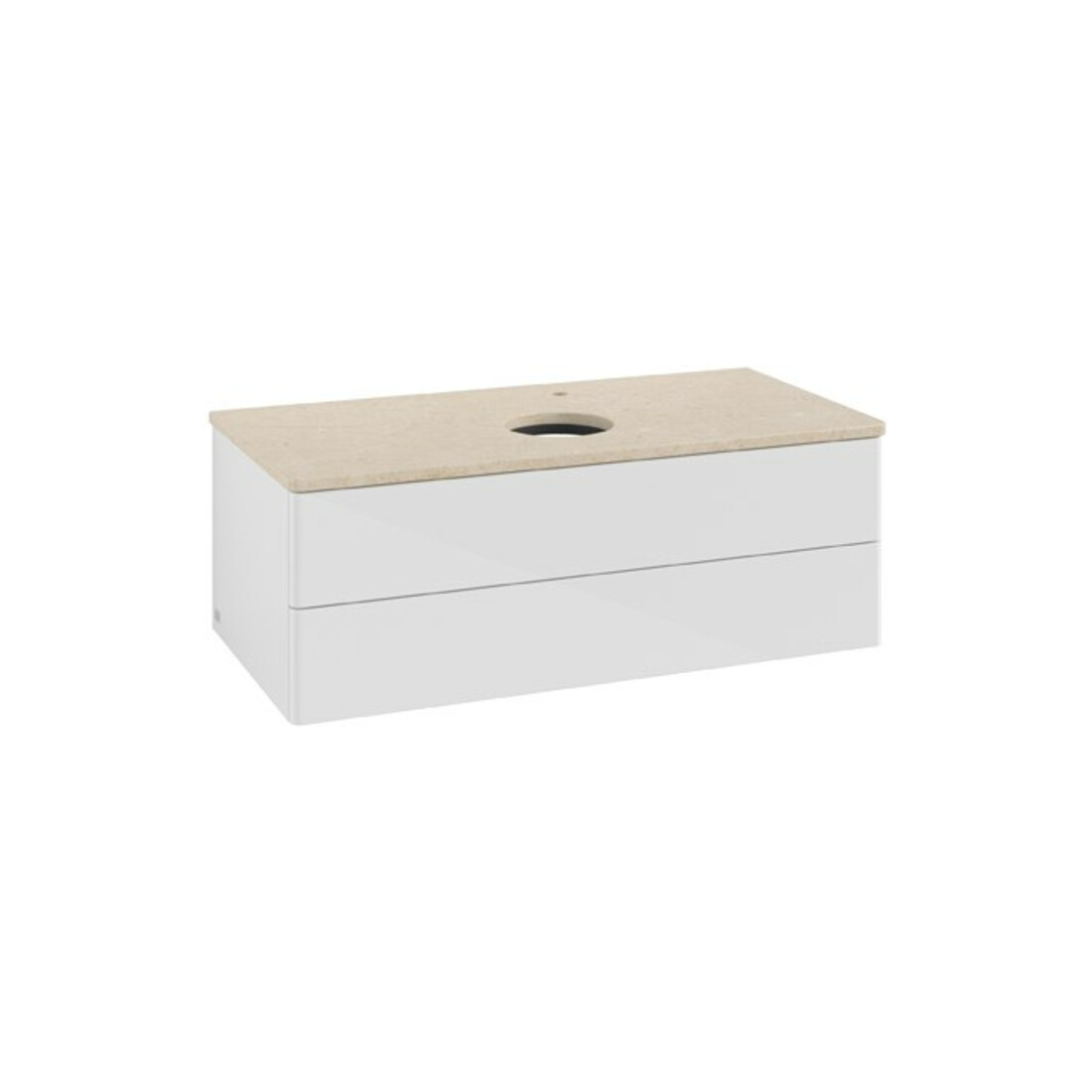 V&B Meuble sous lavabo sans structure de façade Antao 100x36x50cm, HL, WBP botti., blanc brillant Lac