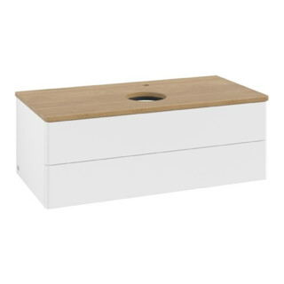 V&B Meuble sous lavabo sans structure de façade Antao 100x36x50cm, HL, WBP hon. Oa, blanc avec Lac