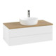 V&B Meuble sous lavabo sans structure de façade Antao 100x36x50cm, HL, WBP hon. Oa, blanc avec Lac-3