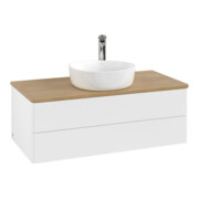 V&B Meuble sous lavabo sans structure de façade Antao 100x36x50cm, HL, WBP hon. Oa, blanc avec Lac-3