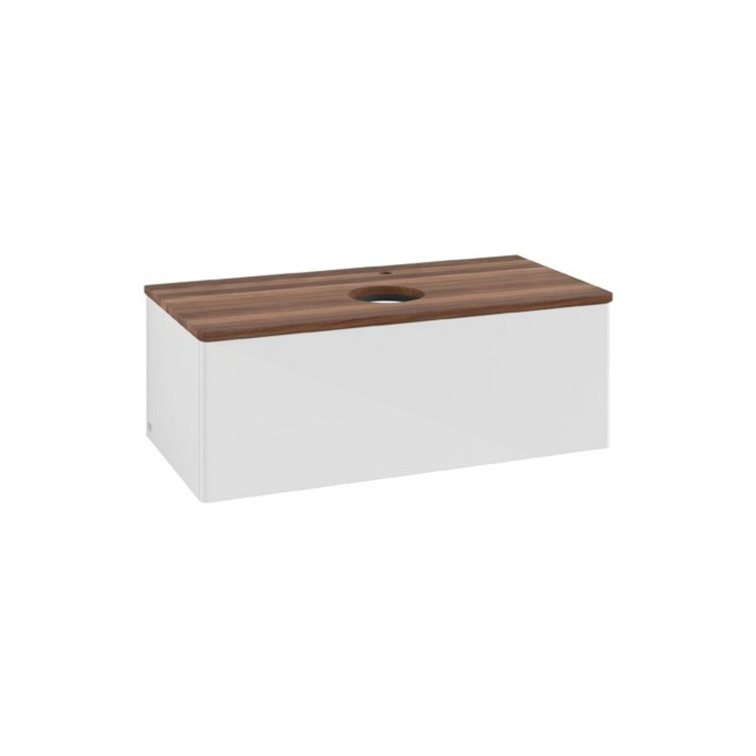 V&B Meuble sous-lavabo sans structure de façade Antao 100x36x50cm, HL, WBP w. wal, blanc brillant Lac