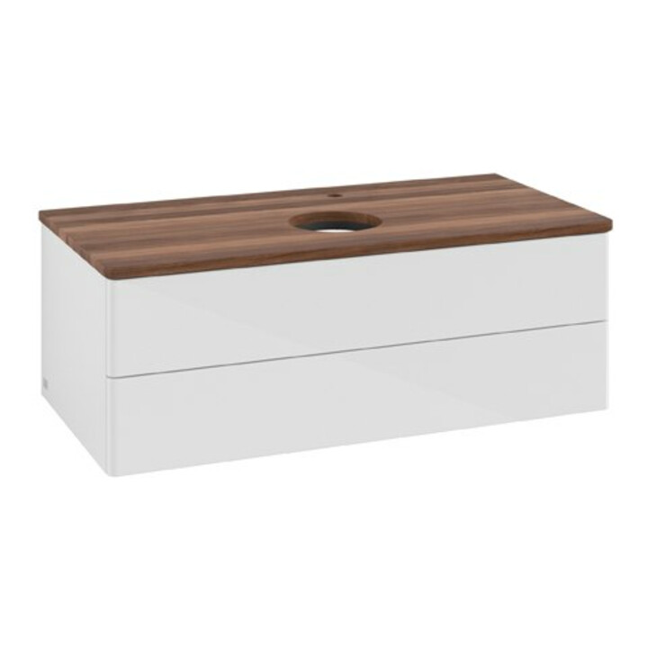 V&B Meuble sous lavabo sans structure de façade Antao 100x36x50cm, HL, WBP w. wal, blanc brillant Lac