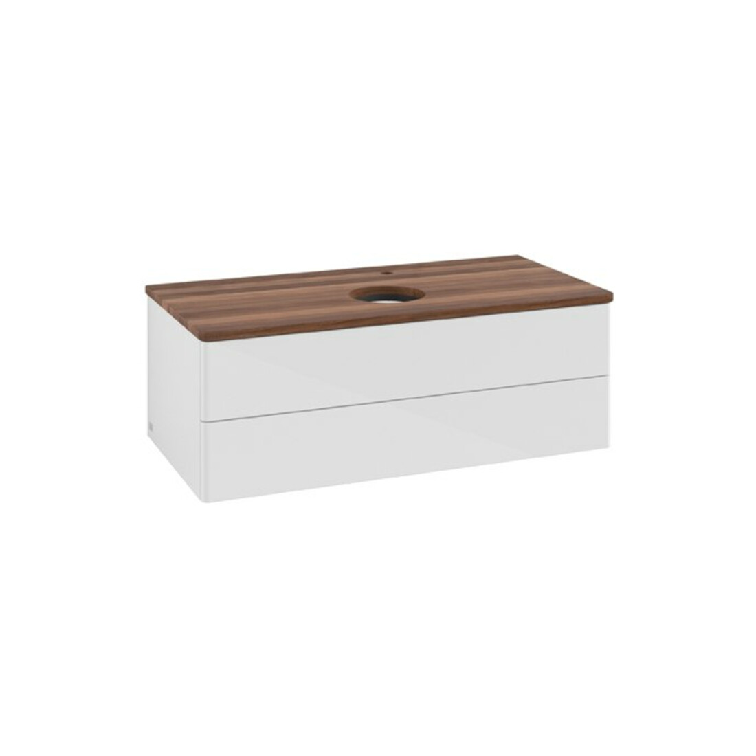V&B Meuble sous lavabo sans structure de façade Antao 100x36x50cm, HL, WBP w. wal, blanc brillant Lac