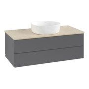 V&B Meuble sous lavabo sans structure de façade Antao 100x36x50cm, WBP, Anthracite mat Lac-3
