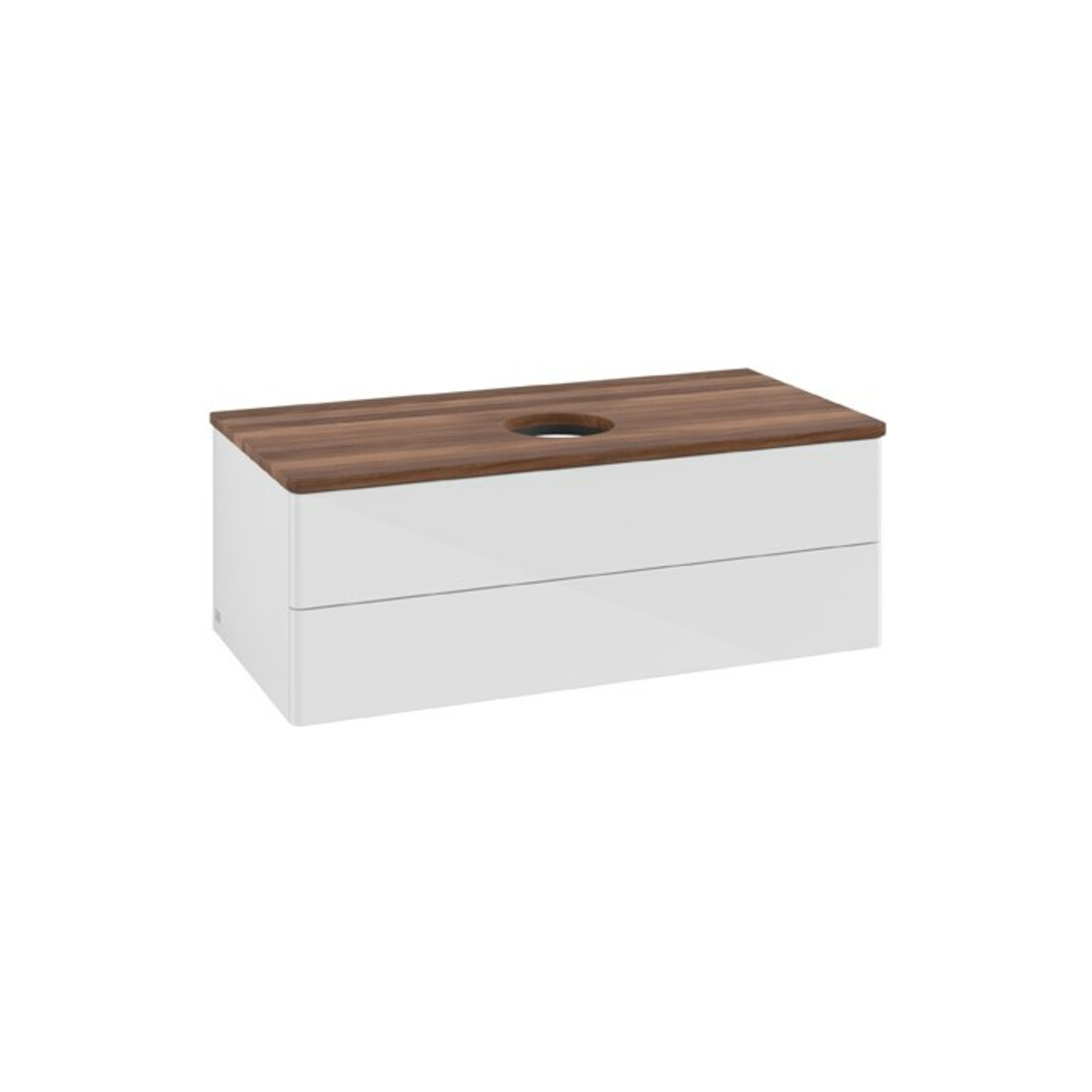 V&B Meuble sous-lavabo sans structure de façade Antao 100x36x50cm, WBP w. wal, blanc brillant Lac