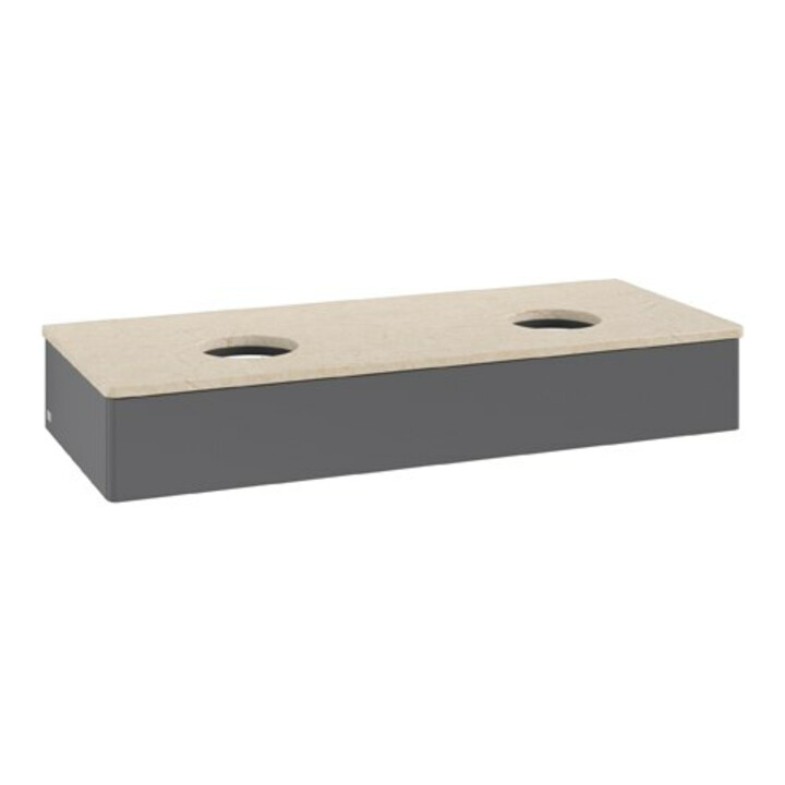 V&B Meuble sous lavabo sans structure de façade Antao 120x19x50 cm, WBP botti., Anthracite m Lac