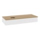 V&B Meuble sous-lavabo sans structure de façade Antao 120x19x50 cm, WBP chêne, blanc mat laqué