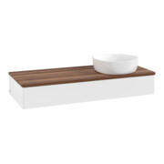 V&B Meuble sous lavabo sans structure de façade Antao 120x19x50cm, couleur WBP blanc wal, blanc mat Lac-4