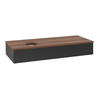 V&B Meuble sous lavabo sans structure de façade Antao 120x19x50cm, couleur WBP blanc wal, bleu m Lac
