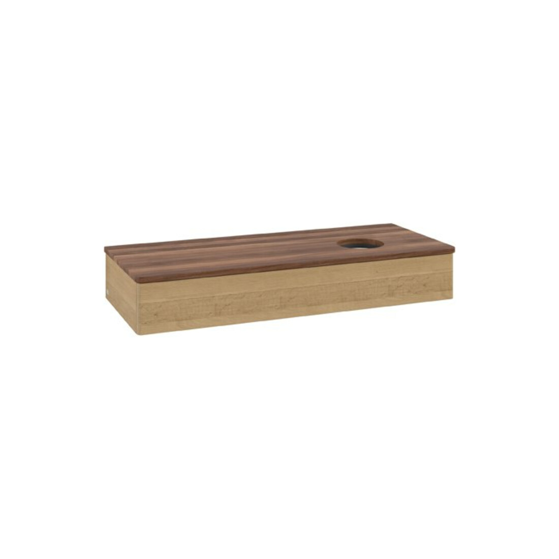 V&B Meuble sous-lavabo sans structure de façade Antao 120x19x50cm, couleur WBP chêne miel