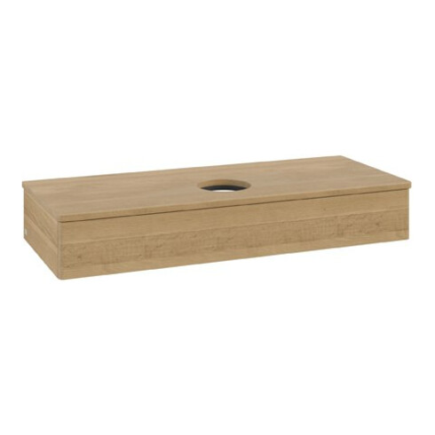 V&B Meuble sous lavabo sans structure de façade Antao 120x19x50cm, couleur WBP hon. chêne