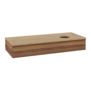 V&B Meuble sous lavabo sans structure de façade Antao 120x19x50cm, couleur WBP hon. Oa, blanc wal-3