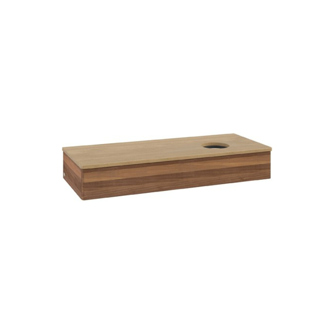 V&B Meuble sous lavabo sans structure de façade Antao 120x19x50cm, couleur WBP hon. Oa, blanc wal