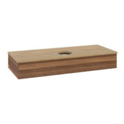 V&B Meuble sous lavabo sans structure de façade Antao 120x19x50cm, couleur WBP hon. Oa, blanc wal