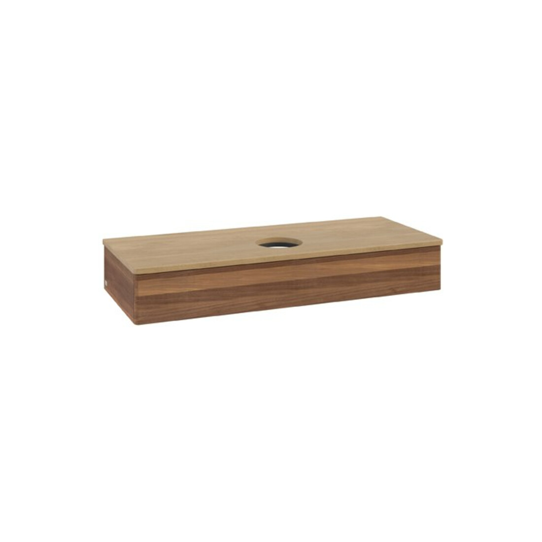 V&B Meuble sous lavabo sans structure de façade Antao 120x19x50cm, couleur WBP hon. Oa, blanc wal