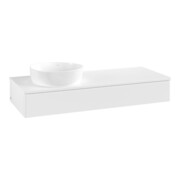 V&B Meuble sous-lavabo sans structure de façade Antao 120x19x50cm, couleur WBP Lac, blanc avec Lac-4