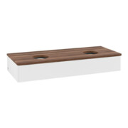 V&B Meuble sous lavabo sans structure de façade Antao 120x19x50cm, couleur WBP w. wal, blanc avec Lac