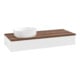 V&B Meuble sous lavabo sans structure de façade Antao 120x19x50cm, couleur WBP w. wal, blanc m Lac