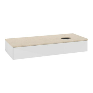 V&B Meuble sous lavabo sans structure de façade Antao 120x19x50cm, HL, WBP botti., blanc brillant Lac