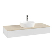 V&B Meuble sous lavabo sans structure de façade Antao 120x19x50cm, HL, WBP botti., blanc brillant Lac