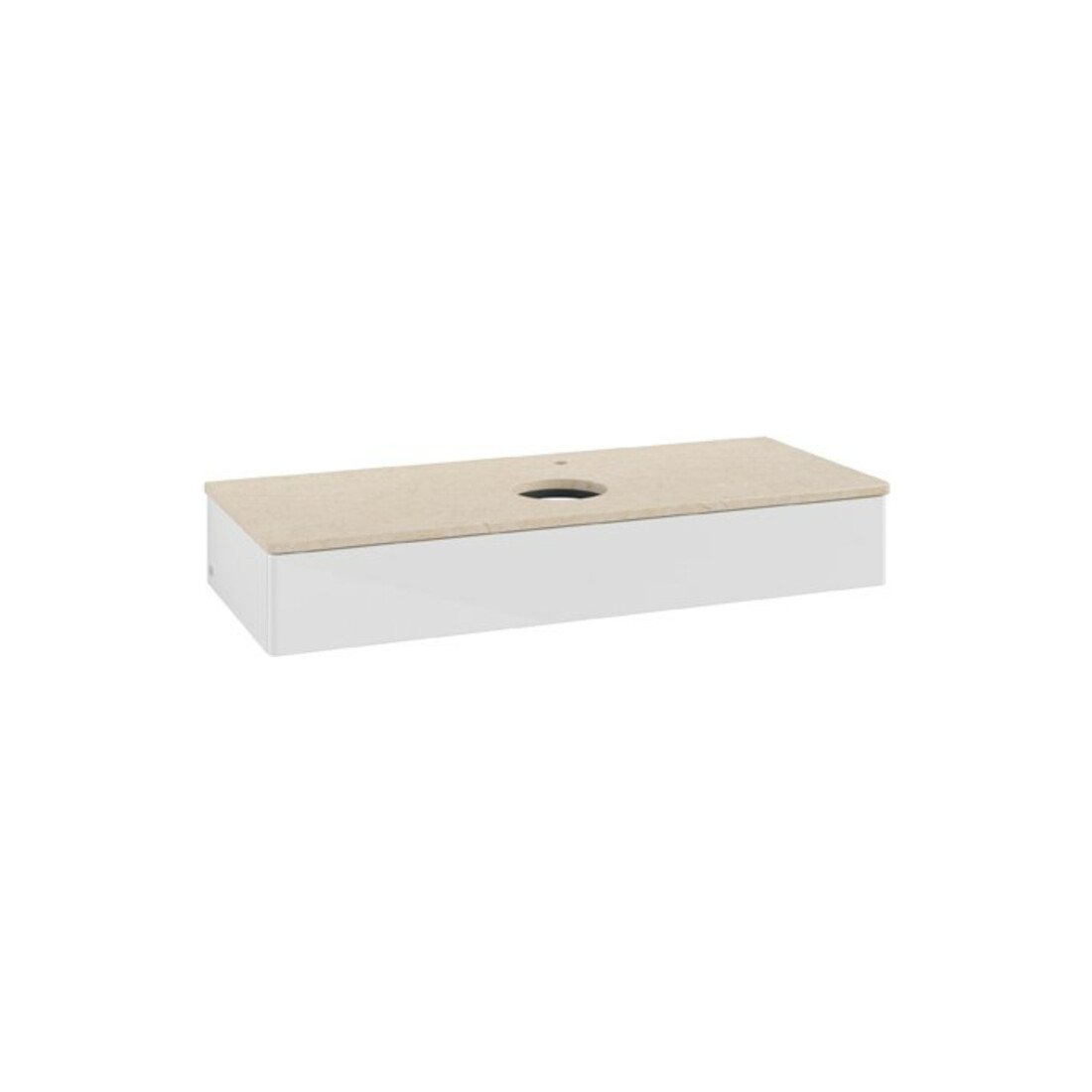 V&B Meuble sous lavabo sans structure de façade Antao 120x19x50cm, HL, WBP botti., blanc brillant Lac