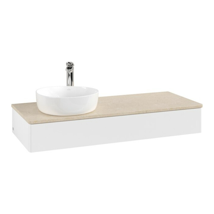 V&B Meuble sous lavabo sans structure de façade Antao 120x19x50cm, HL, WBP botti., blanc m Lac