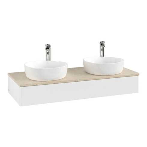 V&B Meuble sous lavabo sans structure de façade Antao 120x19x50cm, HL, WBP botti., blanc mat Lac