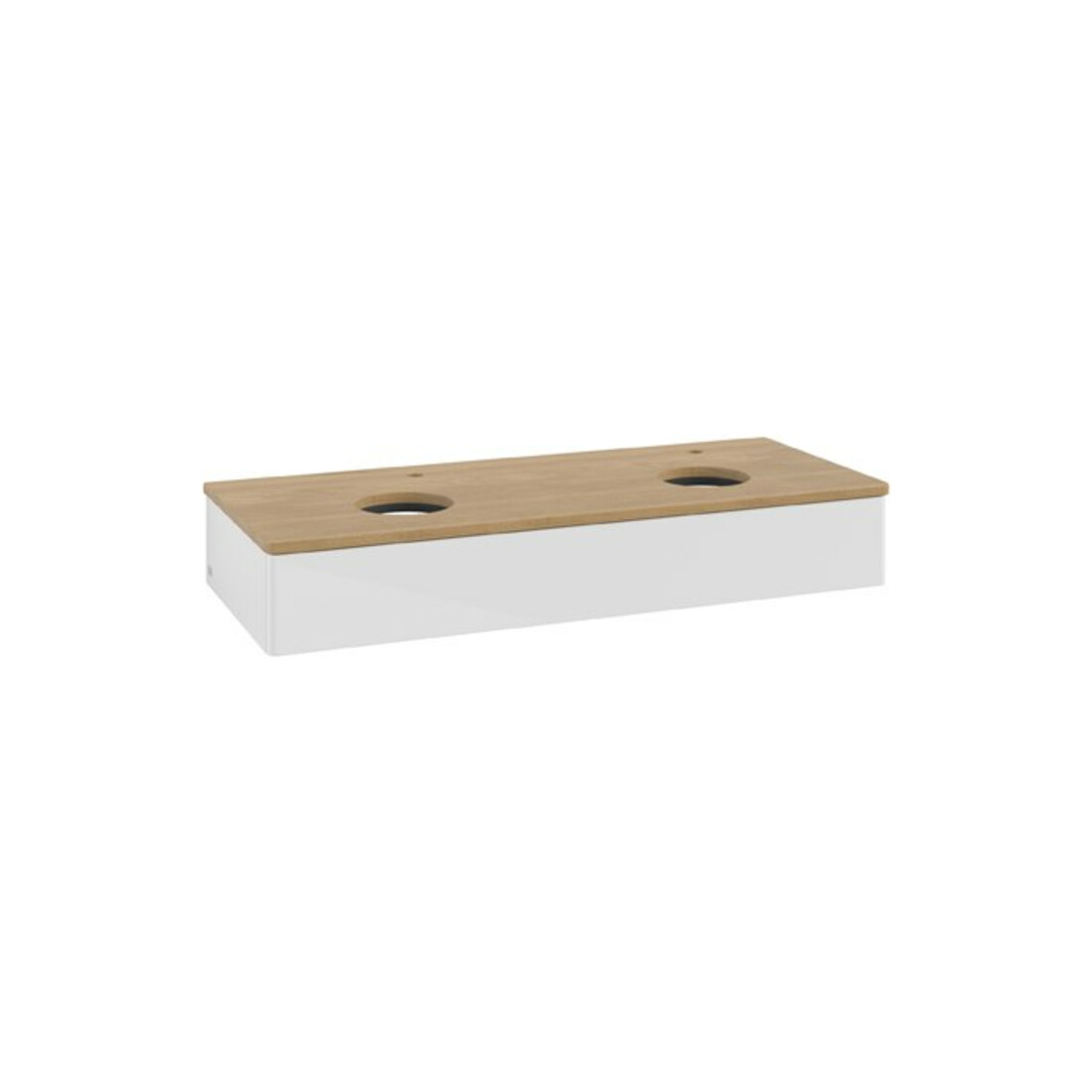 V&B Meuble sous lavabo sans structure de façade Antao 120x19x50cm, HL, WBP hon. Oa, blanc laqué