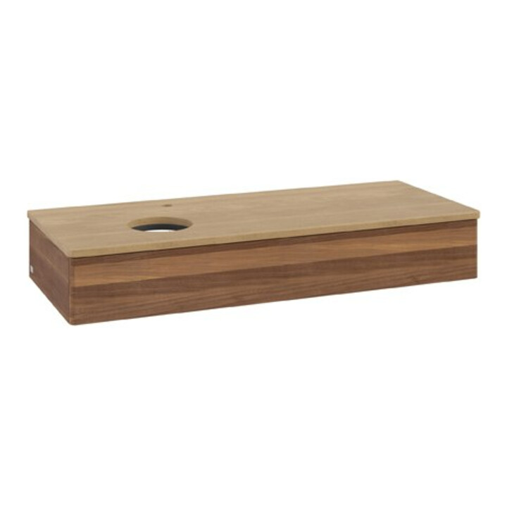 V&B Meuble sous lavabo sans structure de façade Antao 120x19x50cm, HL, WBP hon. Oa, blanc wal