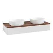 V&B Meuble sous lavabo sans structure de façade Antao 120x19x50cm, WBP blanc brillant Lac-3