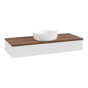 V&B Meuble sous lavabo sans structure de façade Antao 120x19x50cm, WBP bois, blanc brillant Lac-3