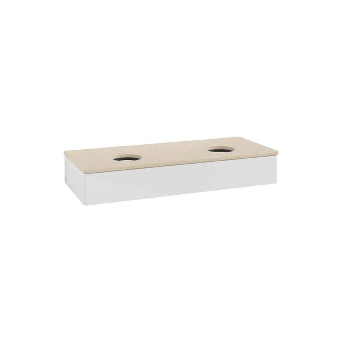 V&B Meuble sous lavabo sans structure de façade Antao 120x19x50cm, WBP botti., blanc brillant Lac