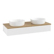 V&B Meuble sous lavabo sans structure de façade Antao 120x19x50cm, WBP hon. Oa, blanc m Lac