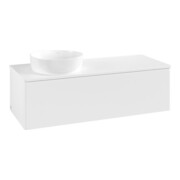V&B Meuble sous lavabo sans structure de façade Antao 120x36x50 cm, couleur WBP Lac, blanc avec Lac-3