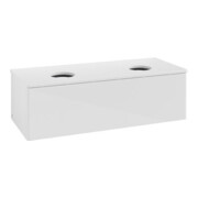 V&B Meuble sous lavabo sans structure de façade Antao 120x36x50 cm, couleur WBP Lac, blanc brillant Lac