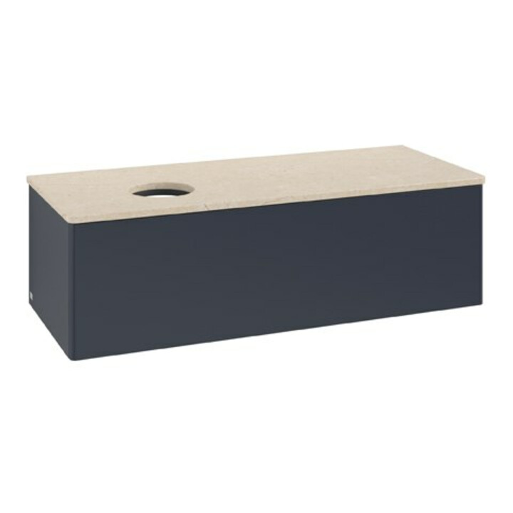 V&B Meuble sous lavabo sans structure de façade Antao 120x36x50 cm, WBP blanc mat avec laque