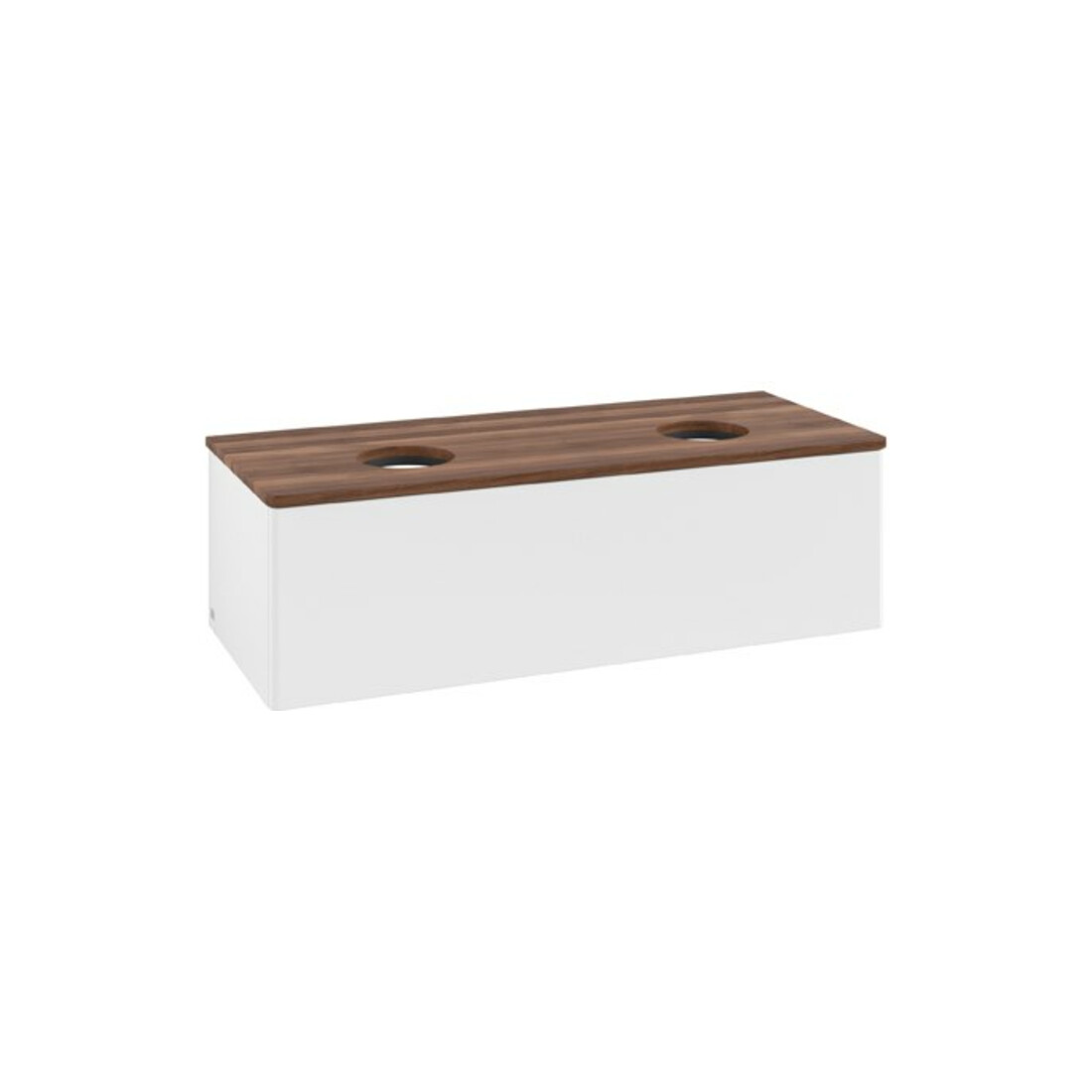 V&B Meuble sous-lavabo sans structure de façade Antao 120x36x50cm, couleur WBP blanc, avec Lac