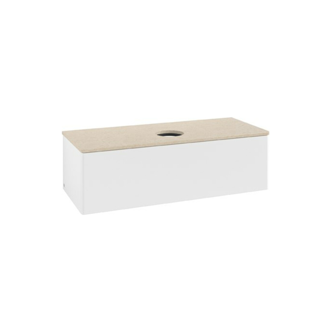 V&B Meuble sous lavabo sans structure de façade Antao 120x36x50cm, couleur WBP botti., blanc mat
