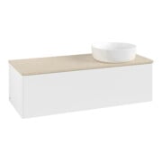 V&B Meuble sous-lavabo sans structure de façade Antao 120x36x50cm, couleur WBP botti, blanc mat Lac-3